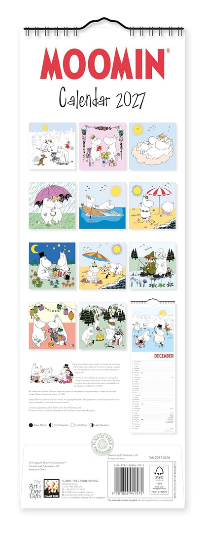 Moomin Slim Calendar 2027 (Art Calendar