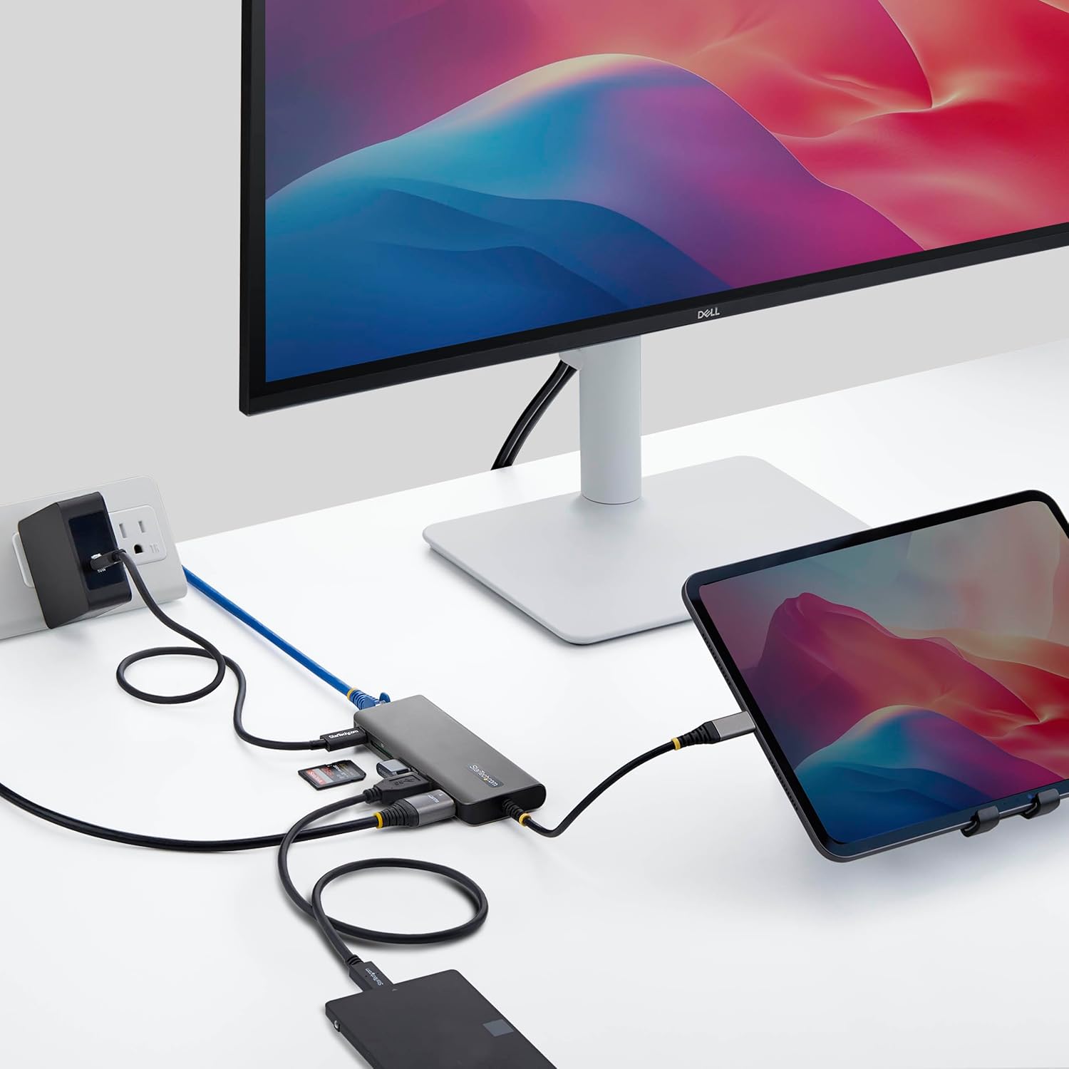 StarTech 6-in-1 USB C Hub, USB-C to HDMI Multiport Adapter with 140W Power Delivery Charging, 4K 60Hz HDMI, 10Gbps Hub, 2.5GbE, SD Slot, Mini Dock for MacBook, Dell, HP