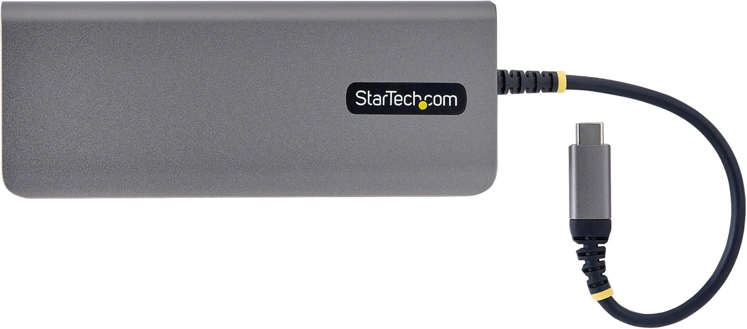 StarTech 6-in-1 USB C Hub, USB-C to HDMI Multiport Adapter with 140W Power Delivery Charging, 4K 60Hz HDMI, 10Gbps Hub, 2.5GbE, SD Slot, Mini Dock for MacBook, Dell, HP