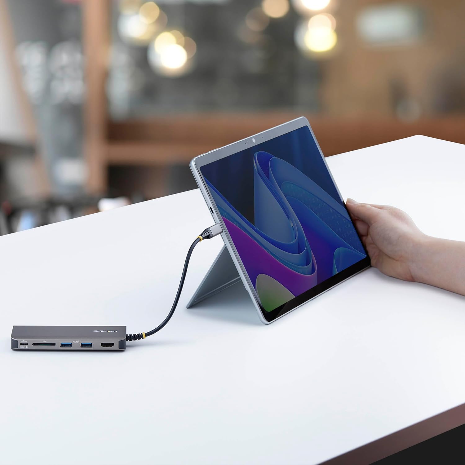 StarTech 6-in-1 USB C Hub, USB-C to HDMI Multiport Adapter with 140W Power Delivery Charging, 4K 60Hz HDMI, 10Gbps Hub, 2.5GbE, SD Slot, Mini Dock for MacBook, Dell, HP