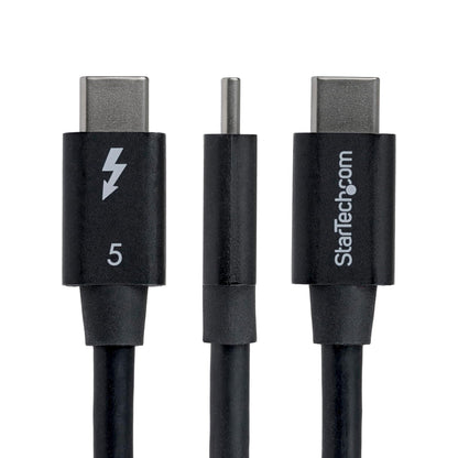 StarTech 2.6ft (80cm) Right Angle Thunderbolt 5 Cable, 80Gbps/120Gbps, 240W PD, 8K 60Hz, Thunderbolt Certified, TB5/TB4/USB4/USB-C