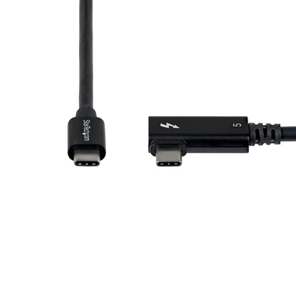 StarTech 2.6ft (80cm) Right Angle Thunderbolt 5 Cable, 80Gbps/120Gbps, 240W PD, 8K 60Hz, Thunderbolt Certified, TB5/TB4/USB4/USB-C