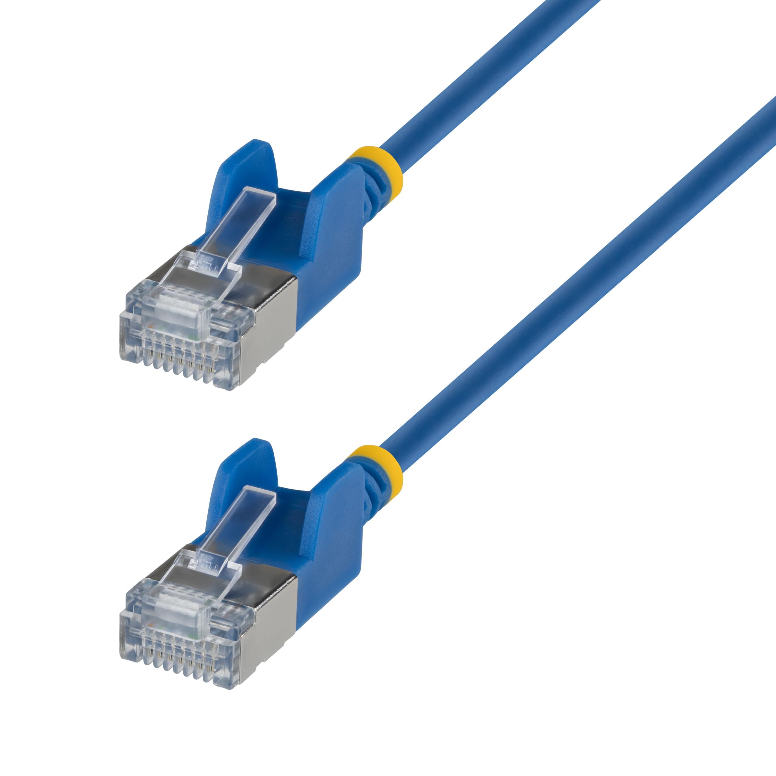 StarTech 1.5m Blue Ultra Slim CAT6a Ethernet Cable, Snagless, FTP, Pure Bare Copper Wire, 34AWG Slim RJ45 Network Patch Cord