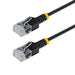 StarTech 30cm Black Ultra Slim CAT6a Ethernet Cable, Snagless, UTP, Pure Bare Copper Wire, 34AWG Slim RJ45 Network Patch Cord