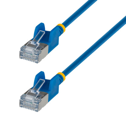 StarTech 3m Blue Ultra Slim CAT6a Ethernet Cable, Snagless, FTP, Pure Bare Copper Wire, 34AWG Slim RJ45 Network Patch Cord