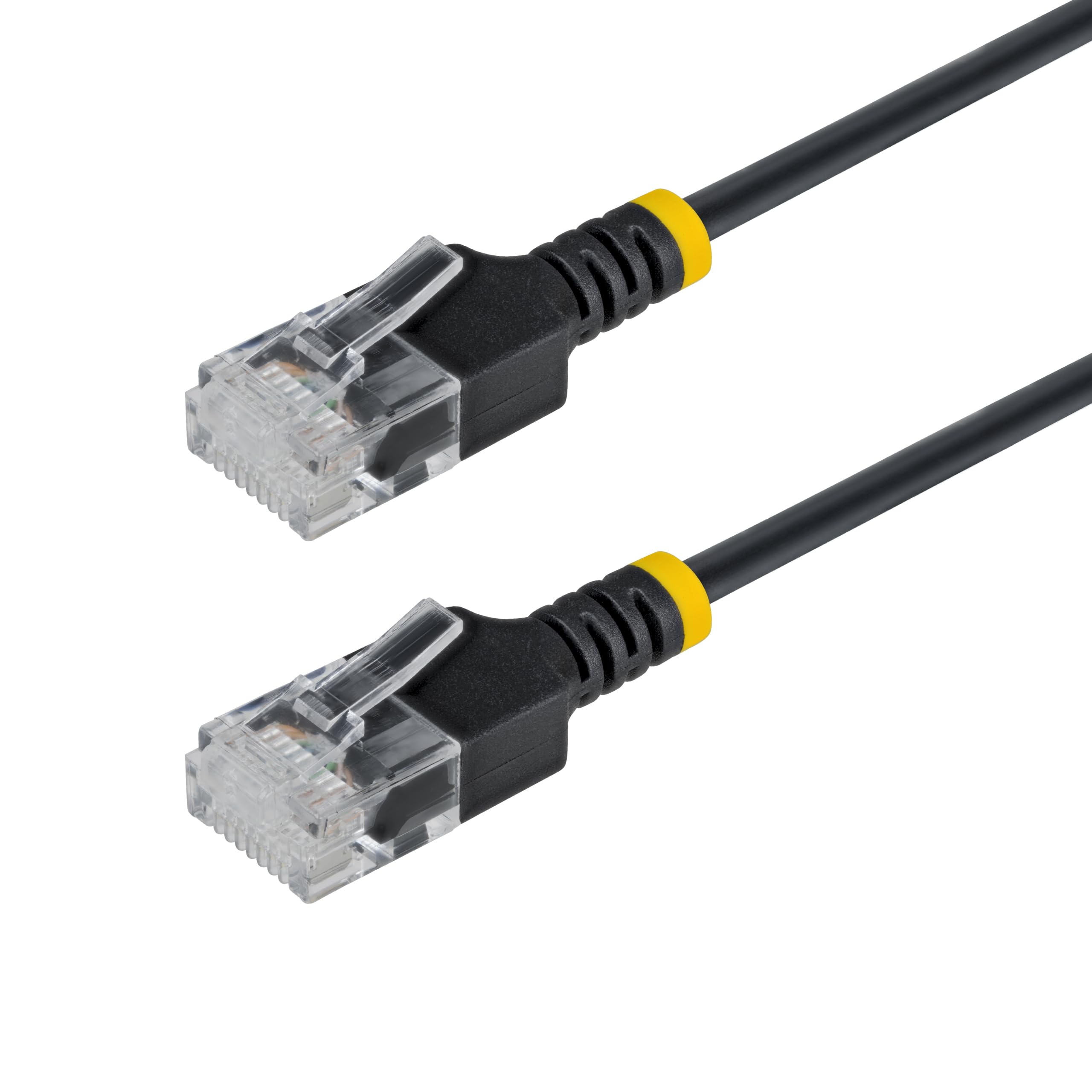 StarTech 2m Black Ultra Slim CAT6a Ethernet Cable, Snagless, UTP, Pure Bare Copper Wire, 34AWG Slim RJ45 Network Patch Cord