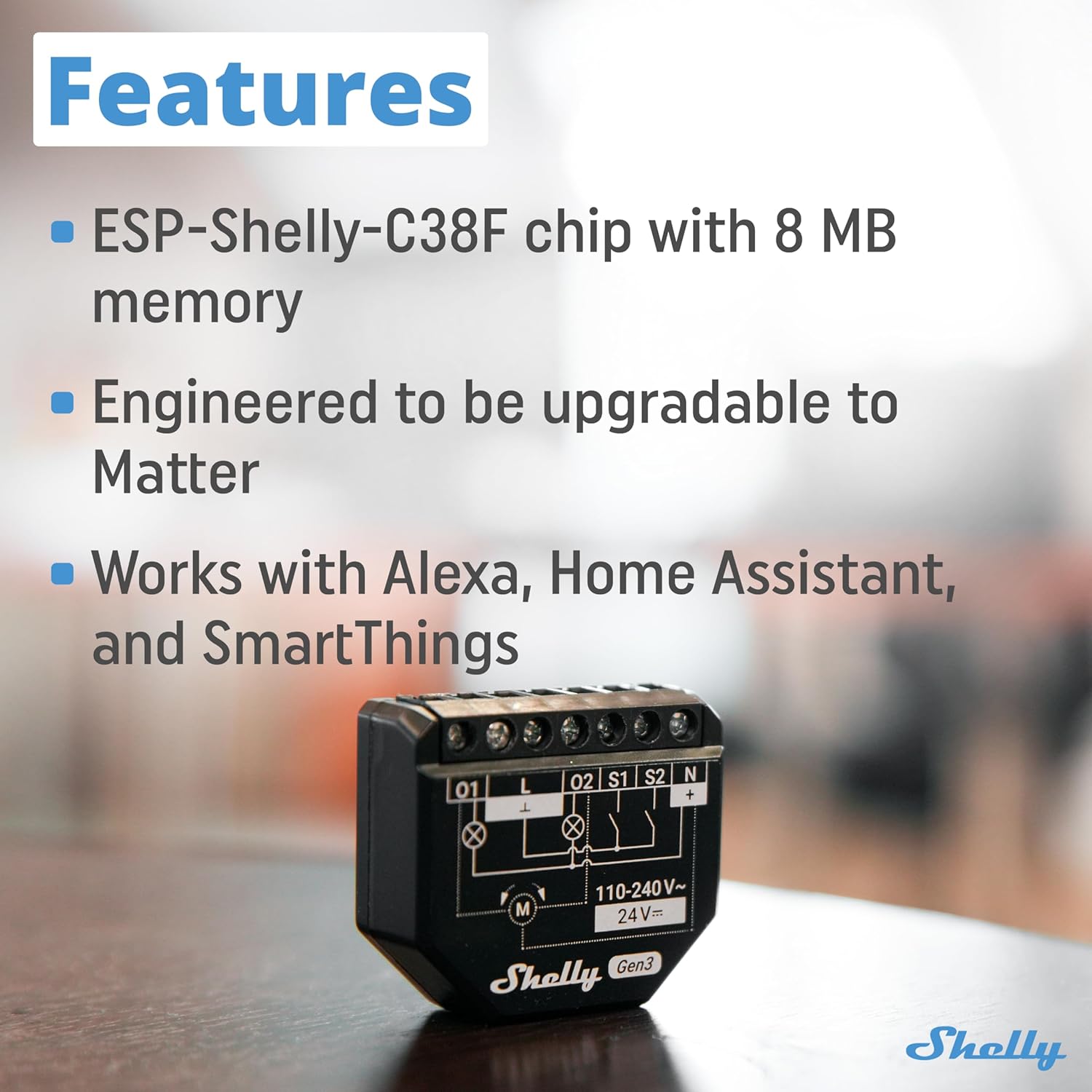 Shelly - 2Pm Gen3 (2-Pack)  Smart Wi-Fi Relay With Power Monitoring