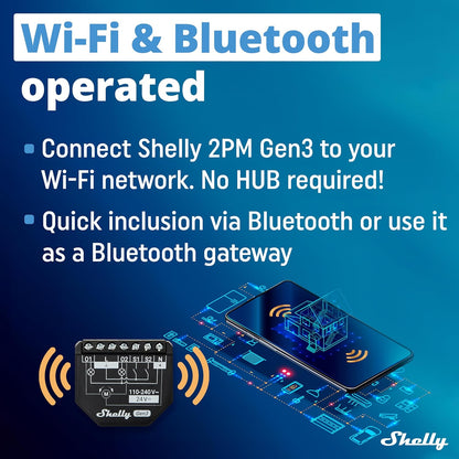 Shelly - 2Pm Gen3 4P – Smart Dual Relay Switch With Energy Monitoring