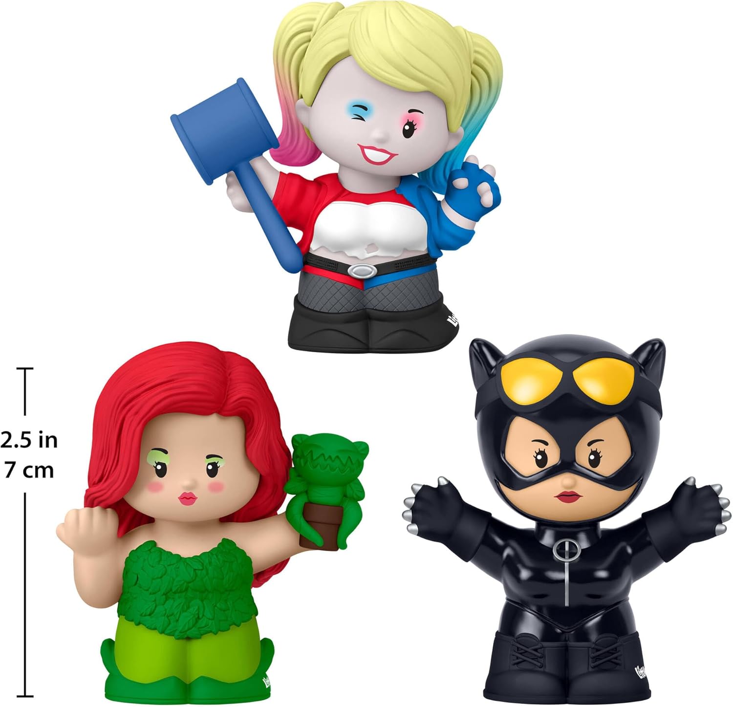 Little People Collector DC Super-Villains Special Edition Set for Comic Book Fans, 3 Figures in a Display Package, JKR80
