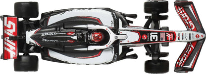 Hot Wheels Premium Formula 1 Toy Cars, 2 1:64 Scale Die-Cast MoneyGram Haas F1 Team Esteban Ocon & Oliver Bearman Racecars with Real Riders Tires, JMM97