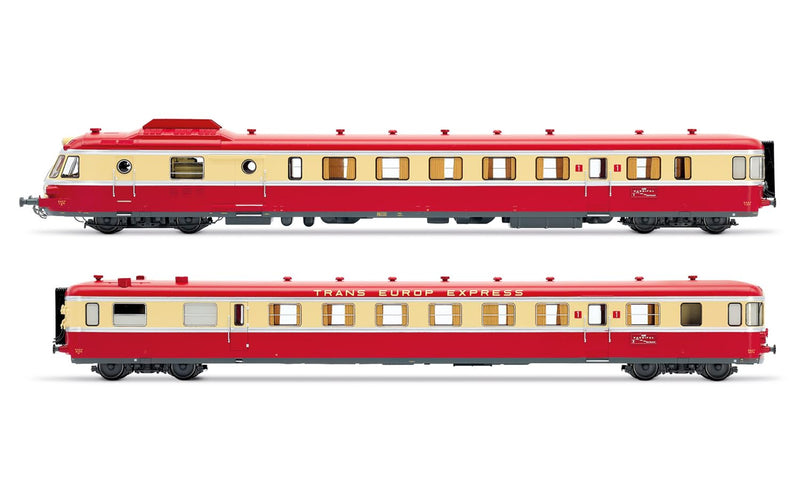 JOUEF HJ2461 SNCF, diesel railcar RGP I with trailer, red/beige TEE livery, ep. III Railway 1x Diesel Locomotive