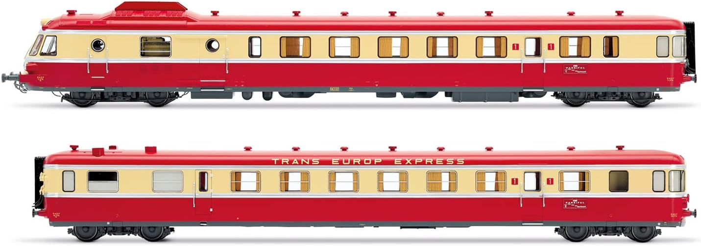 JOUEF HJ2461S SNCF, diesel railcar RGP I with trailer, red/beige TEE livery, ep. III, with DCC sound decoder Railway 1x Diesel Locomotive