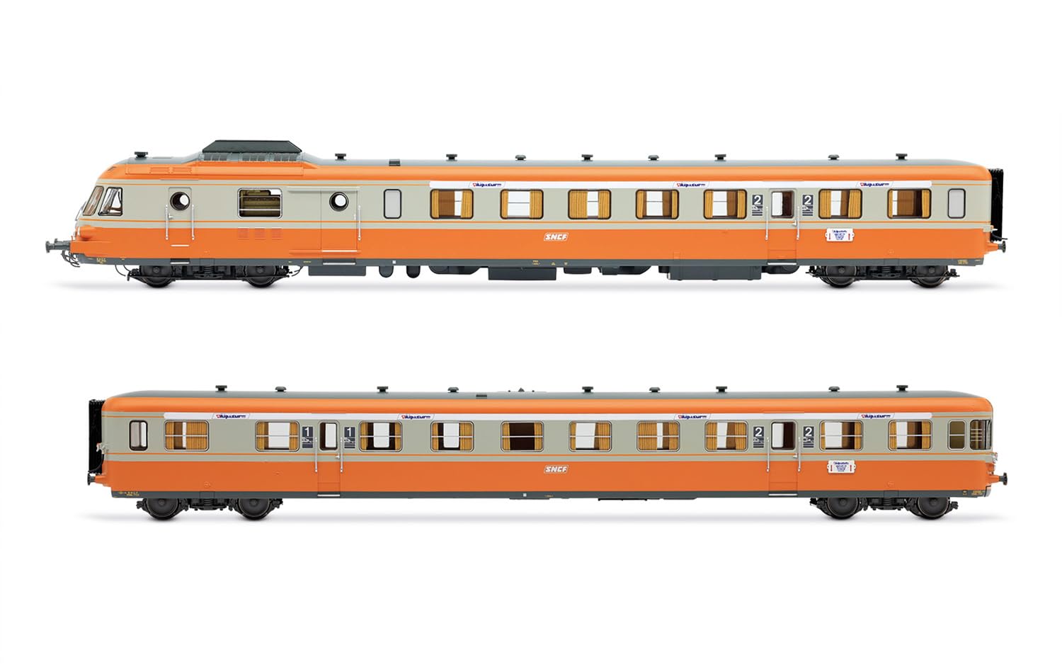 JOUEF HJ2463 SNCF, diesel railcar RGP I with trailer, grey/orange "alpazur", ep. IV Railway 1x Diesel Locomotive