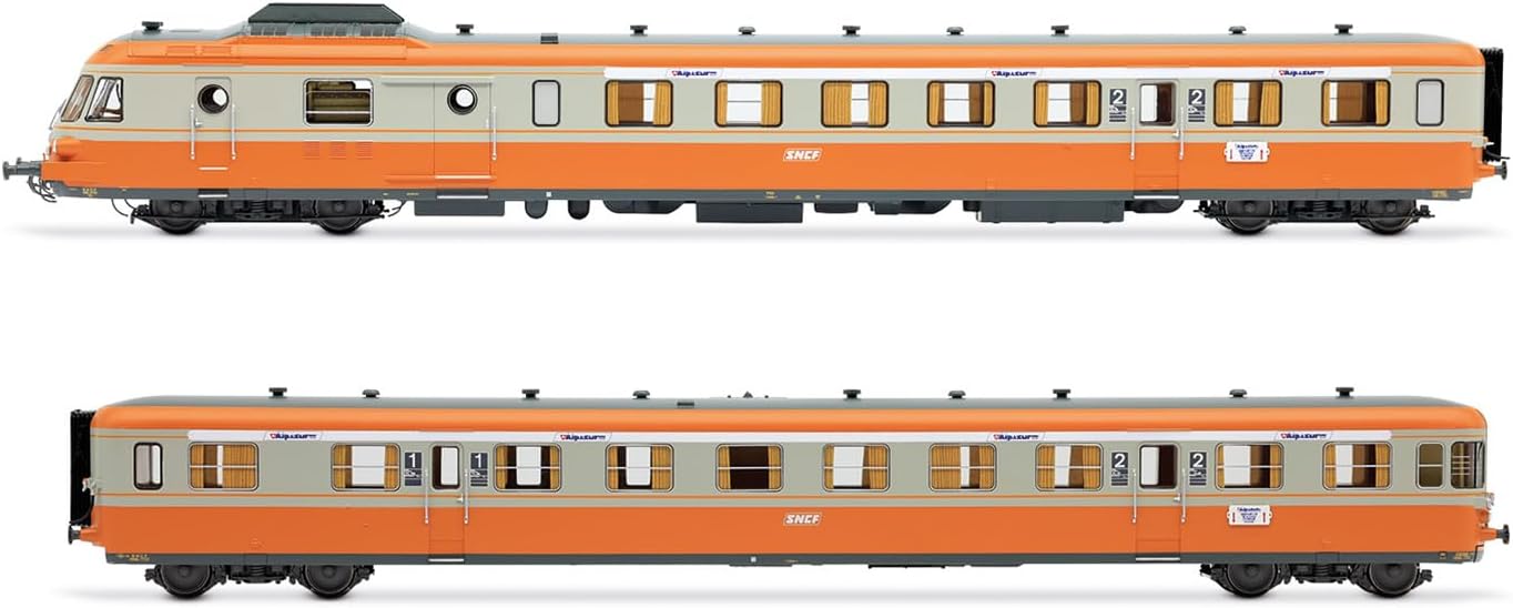 JOUEF HJ2463 SNCF, diesel railcar RGP I with trailer, grey/orange "alpazur", ep. IV Railway 1x Diesel Locomotive