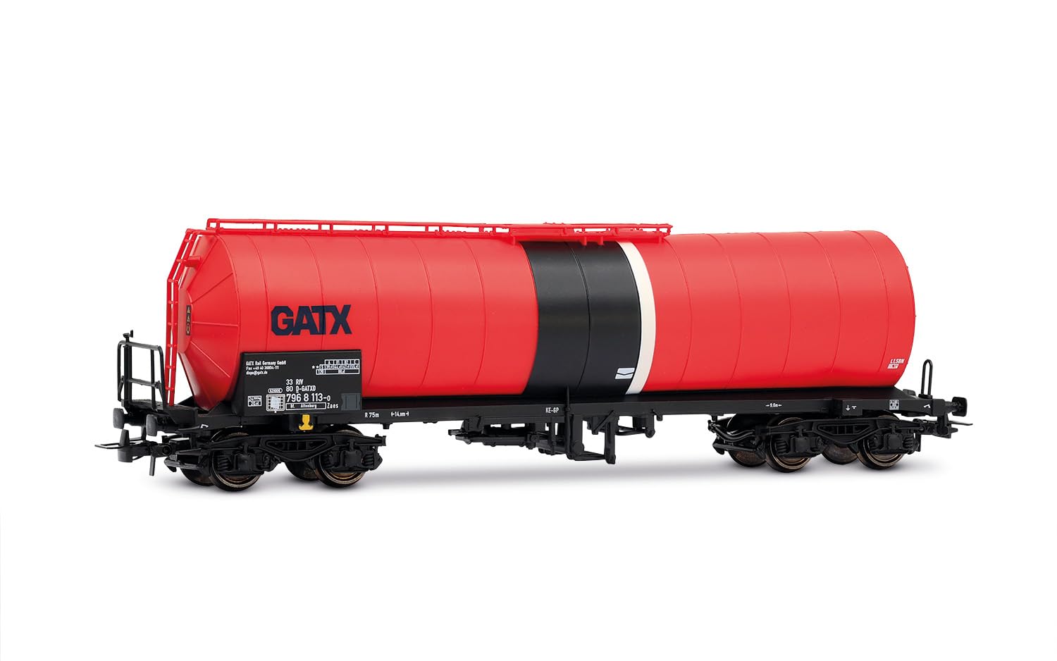 Rivarossi HR6694 GATX, 4-axle isolated tank wagon, red/black livery, ep. VI Railway Wagons