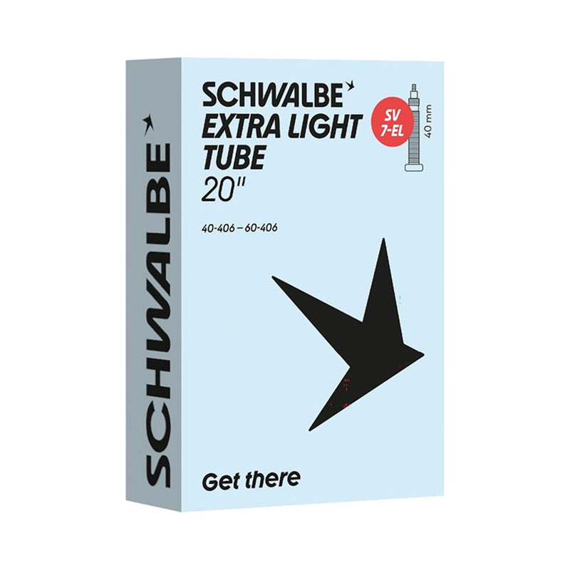 Schwalbe Camera d'aria SV7-EL EXTRA Light 40/60-406 IB Black 40 mm