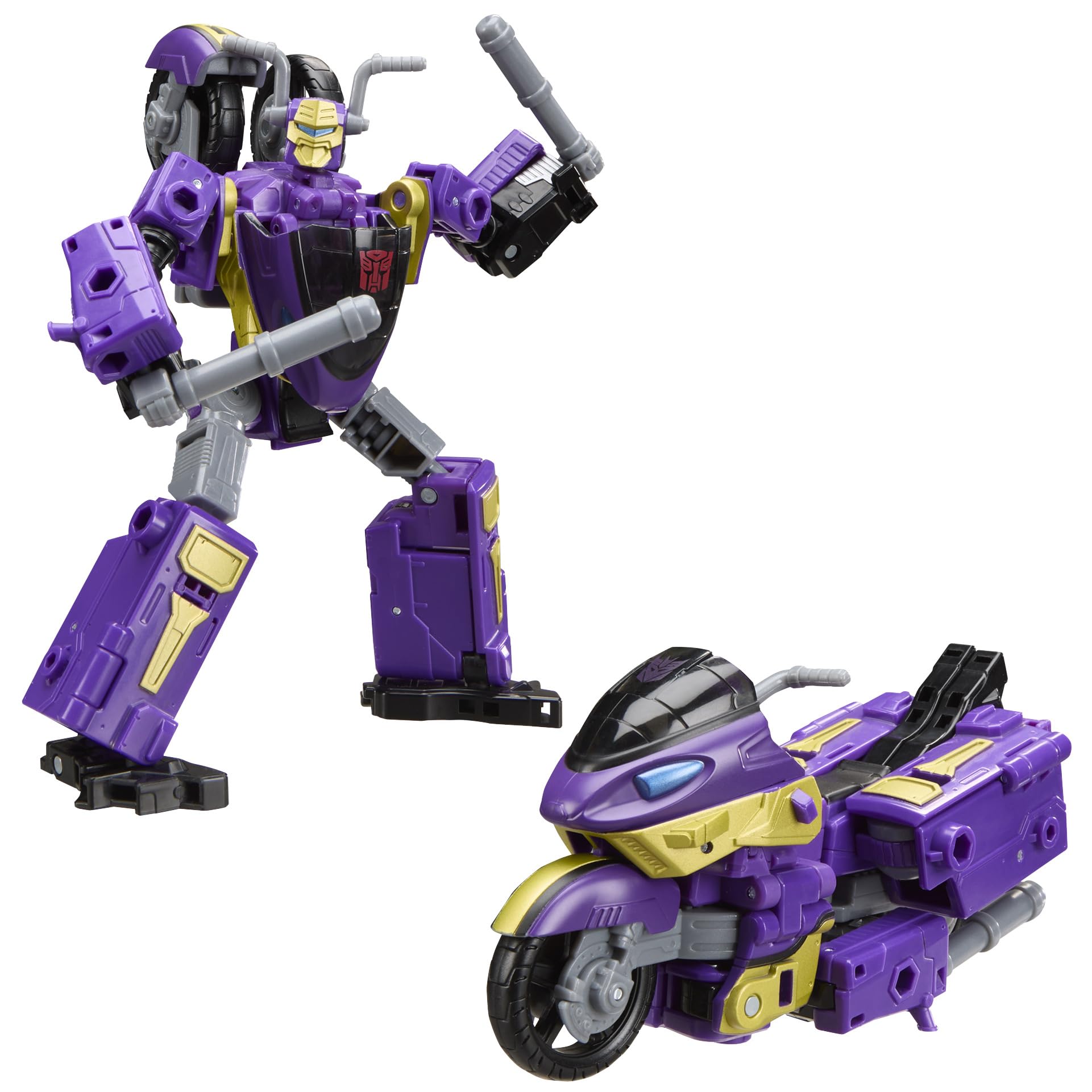Transformers Age of the Primes Sideways, verwandelbare Voyager-Klasse Action-Figur (14,5 cm) mit 2 Mini-Con Figuren, Roboterspielzeug ab 8 Jahren