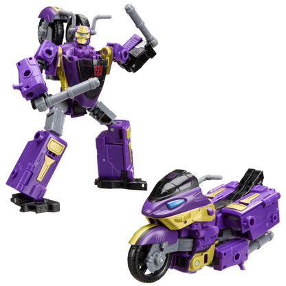Transformers Age of the Primes Sideways, verwandelbare Voyager-Klasse Action-Figur (14,5 cm) mit 2 Mini-Con Figuren, Roboterspielzeug ab 8 Jahren