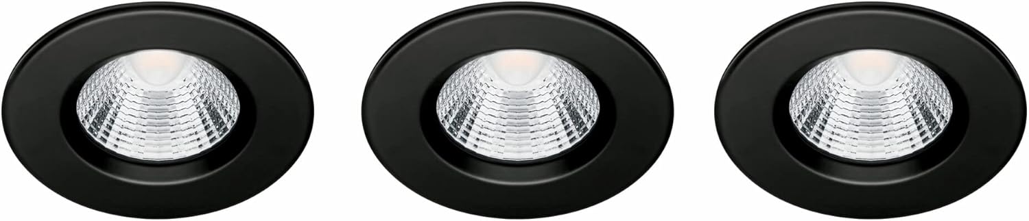 Philips Dive Badkamer Inbouwspot - Zwart - 5 W - 3 Pack