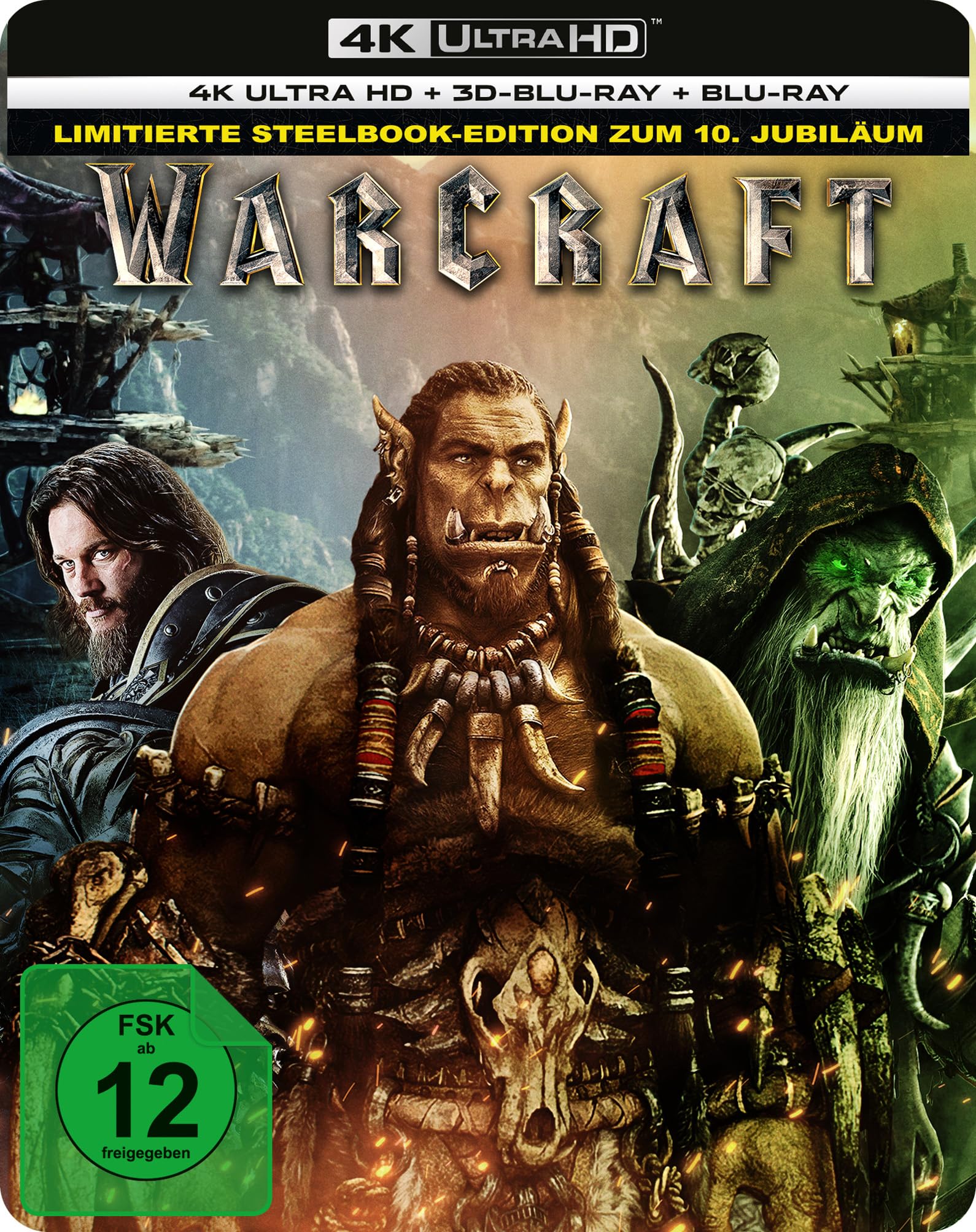 Warcraft: The Beginning (Steelbook, 4K-UHD+Blu-ray+3D-Blu-ray