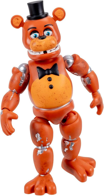 Five Nights at Freddys Withered Freddy - 5-Inch Articulated Figure with Jumpscare Feature and Glow-In-The-Dark Eyes