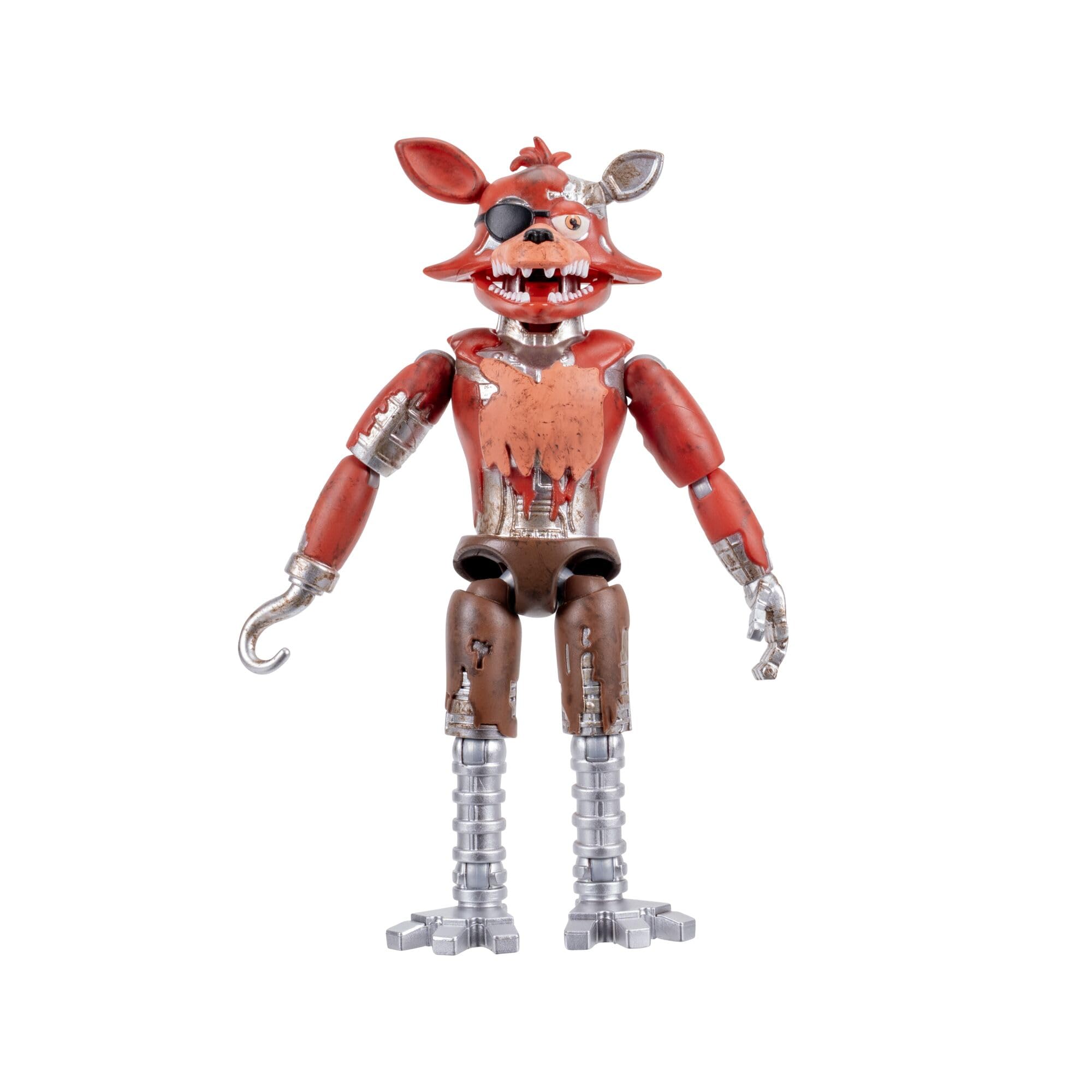 Five Nights at Freddys Withered Foxy - 5-Inch Articulated Figure with Jumpscare Feature and Glow-In-The-Dark Eyes