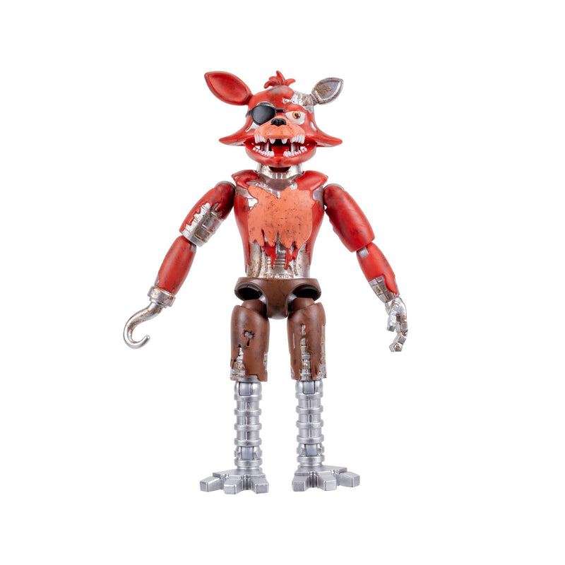 Five Nights at Freddys Withered Foxy - 5-Inch Articulated Figure with Jumpscare Feature and Glow-In-The-Dark Eyes
