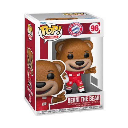 Funko POP! Football: FC Bayern München - Berni The Bear - Sammelbare Vinylfigur - Geschenkidee - Offizielles Merchandise - Spielzeug für Kinder & Erwachsene - Modellfigur für Sammler