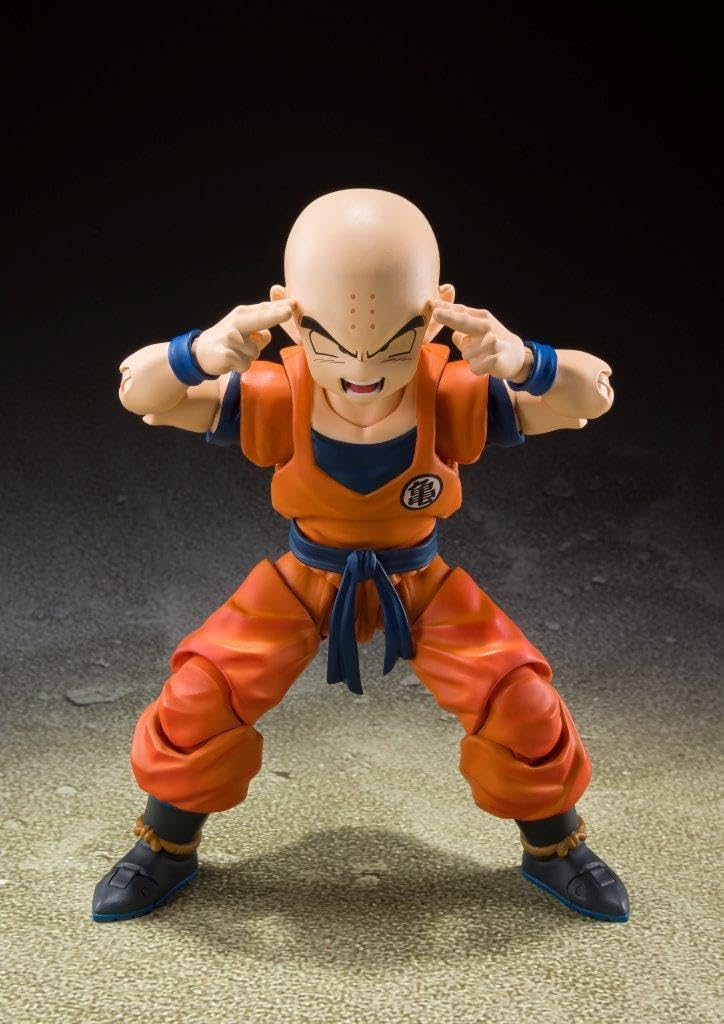 TAMASHII NATIONS Dragon Ball Z – Krillin – L'homme le plus fort de la Terre – (Réédition) Figurine S.H.Figuarts