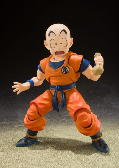 TAMASHII NATIONS Dragon Ball Z – Krillin – L'homme le plus fort de la Terre – (Réédition) Figurine S.H.Figuarts