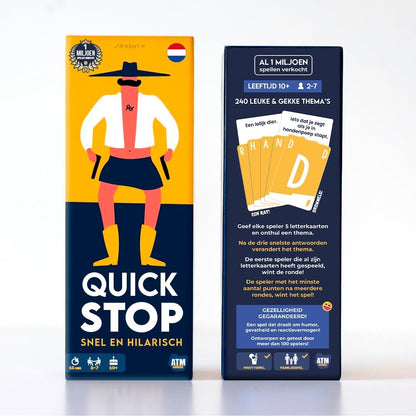 QUICKSTOP – Het ultieme kaartspel voor snelle denkers & grappige momenten | Family- & Partyspel | Vanaf 10 Jaar | 2-7 Spelers | 30 min | Compact Reisspel voor Elke Gelegenheid