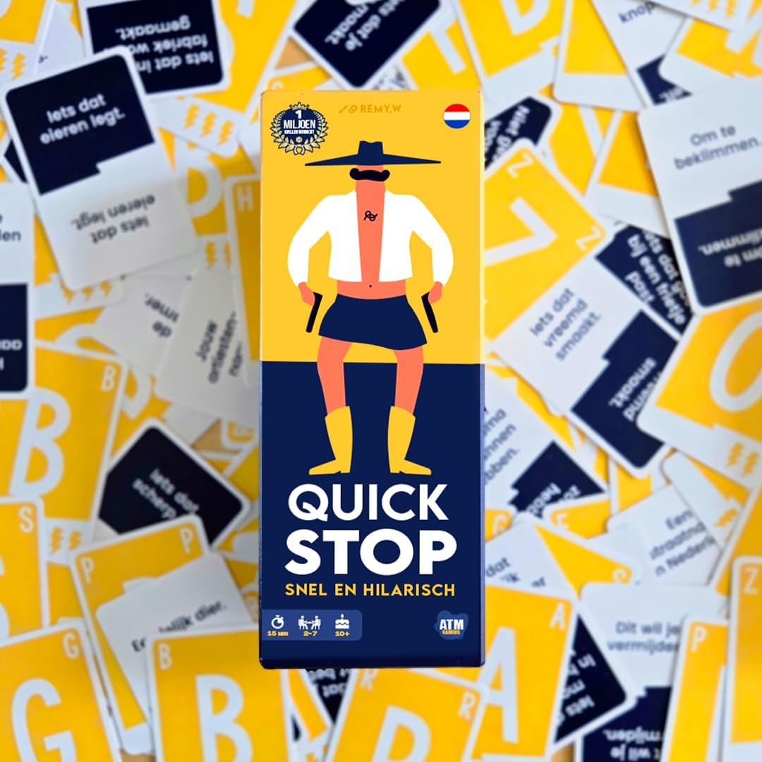 QUICKSTOP – Het ultieme kaartspel voor snelle denkers & grappige momenten | Family- & Partyspel | Vanaf 10 Jaar | 2-7 Spelers | 30 min | Compact Reisspel voor Elke Gelegenheid