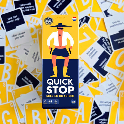 QUICKSTOP – Het ultieme kaartspel voor snelle denkers & grappige momenten | Family- & Partyspel | Vanaf 10 Jaar | 2-7 Spelers | 30 min | Compact Reisspel voor Elke Gelegenheid