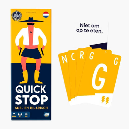 QUICKSTOP – Het ultieme kaartspel voor snelle denkers & grappige momenten | Family- & Partyspel | Vanaf 10 Jaar | 2-7 Spelers | 30 min | Compact Reisspel voor Elke Gelegenheid