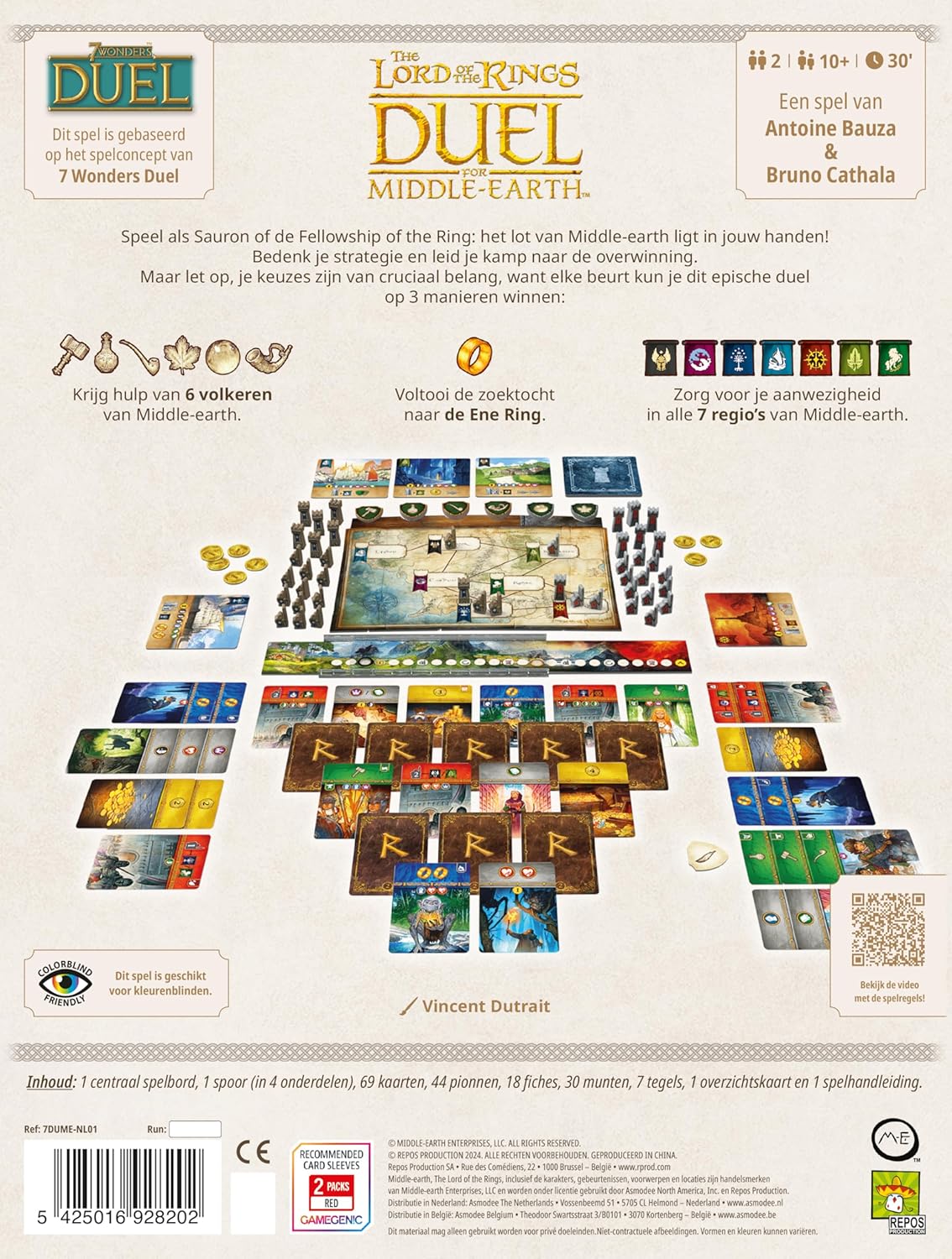 Asmodee | Der Herr der Ringe: Duell für Mittelerde | Brettspiel | Ab 10 Jahren | 2 Spieler | Spielzeit: 30 Minuten
