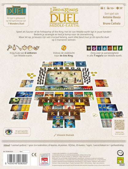Asmodee | Der Herr der Ringe: Duell für Mittelerde | Brettspiel | Ab 10 Jahren | 2 Spieler | Spielzeit: 30 Minuten