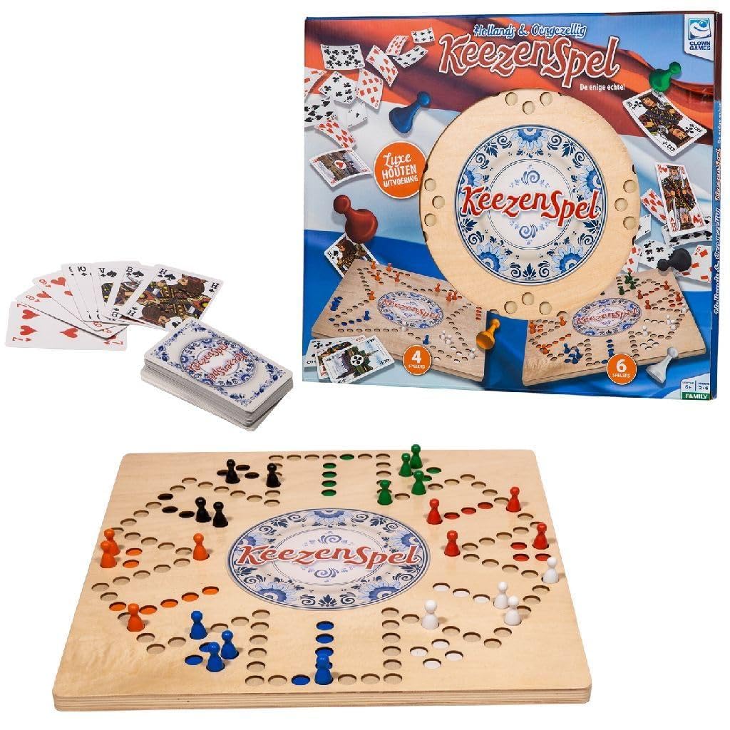 Clown Games houten bordspel Keezenspel FSC duurzaam familiespel