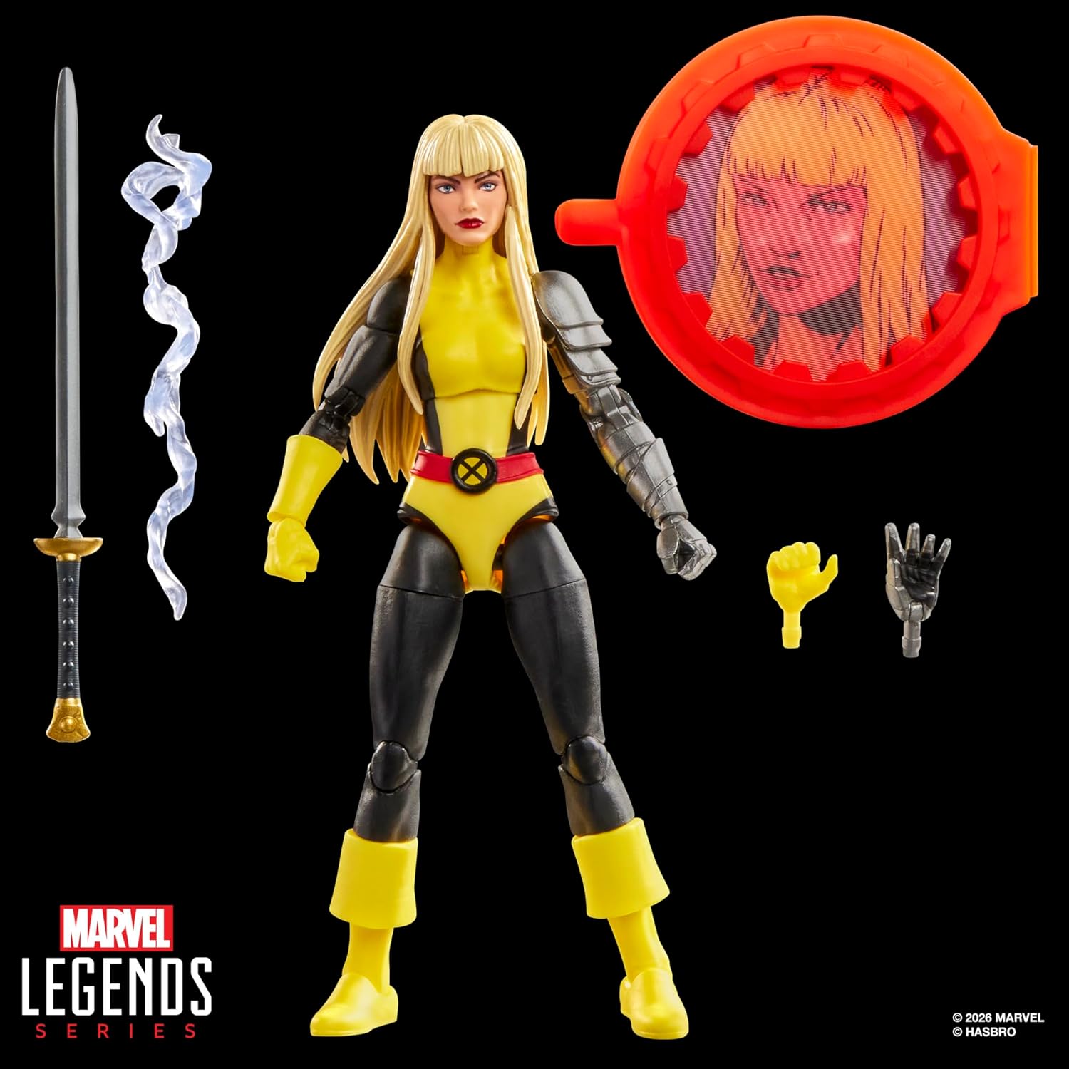 Marvel Legends Series, Figurine de Collection Secret Wars Magik de 15 cm avec Bouclier lenticulaire, inspirée des Bandes dessinées X-Men and New Mutants