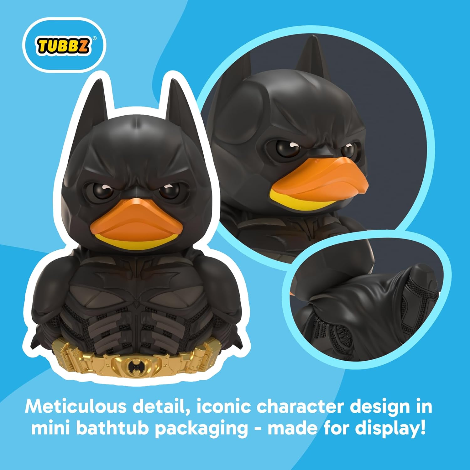 TUBBZ Mini: Batman the Dark Knight – Batman Cosplaying Gummiente Vinylfigur – Offizielle Sammelfigur für Fans von DC Comics
