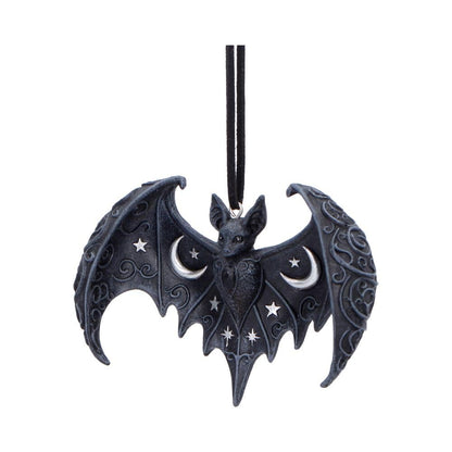 House of Obscura Gothic Hanging Ornament – Resin Dark Fantasy Decoration Collection (Lunar Wing Bat