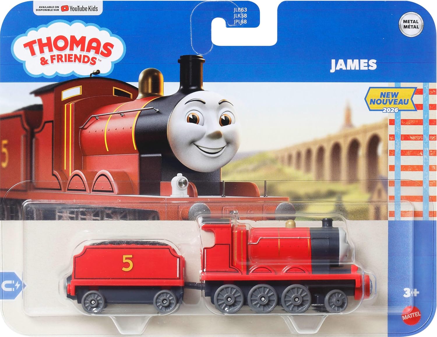 Thomas & Friends by Fisher-Price Toy Train 2-Pack or 1 Deluxe Die-Cast Character Engines featuring Classic Designs from the Series (Styles May Vary), JLB65