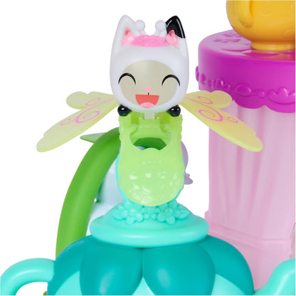DreamWorks Gabby's Dollhouse Fairylandia Flutter-riffic Tea Party Playset, 14-Piece Set with 5 Areas of Flutter Fairy Fun, Pretend Play Toys for Kids with Doll House Accessories for Ages 3+