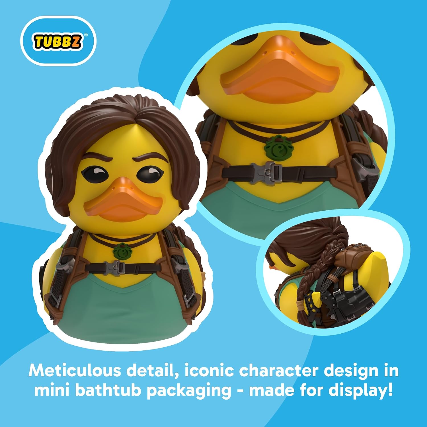 TUBBZ Mini: Tomb Raider - 30th Anniversary Lara Croft Cosplaying Rubber Duck Vinyl figure – Official Collectible for Fans of Tomb Raider