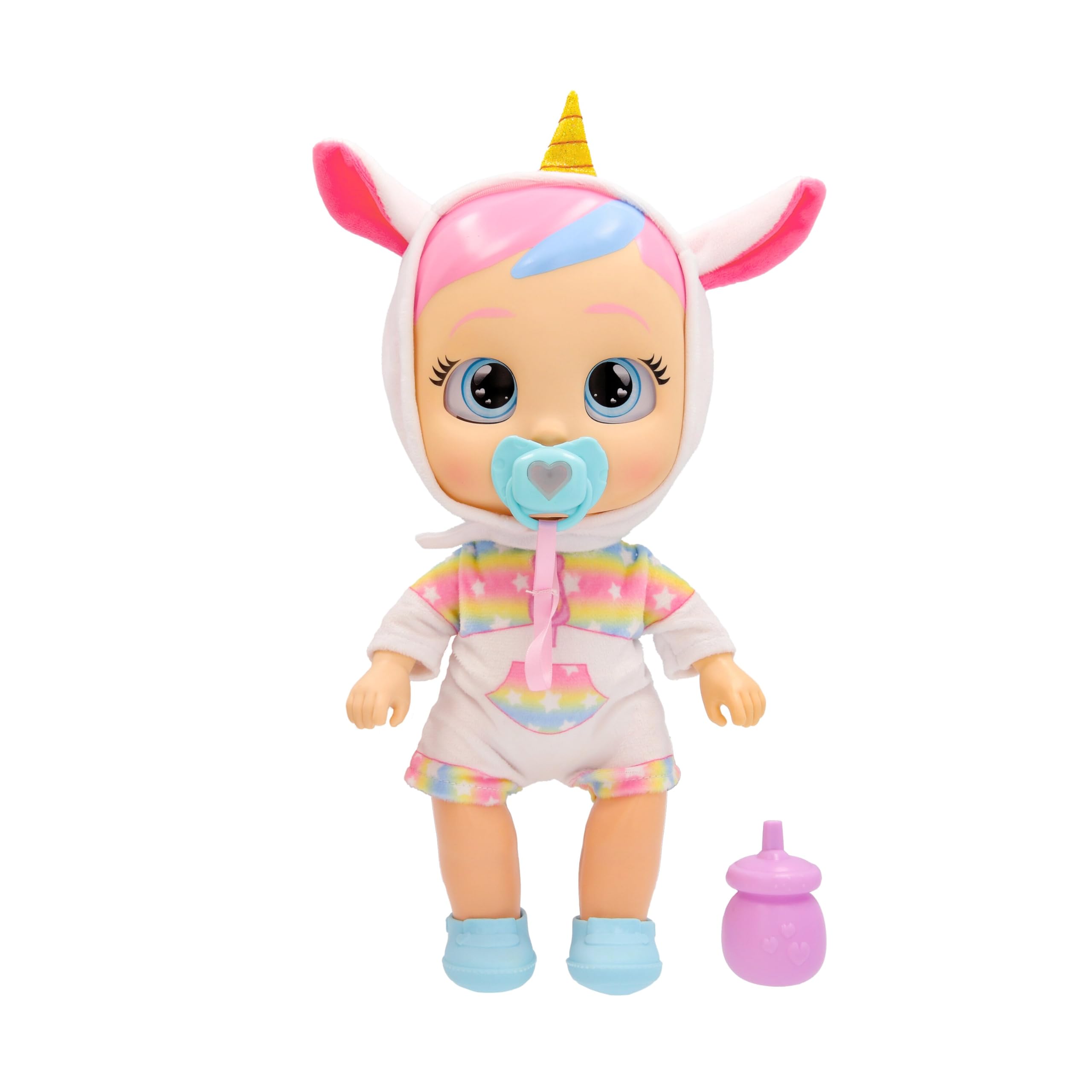 Cry Babies Dreamy Interaktive Puppe Hilf Dreamy bei ihren ersten Schritten – sie gibt über 10 Laute und Reaktionen von Sich und kann leuchtende LED-Tränen weinen. Kinder ab 3 Jahren.