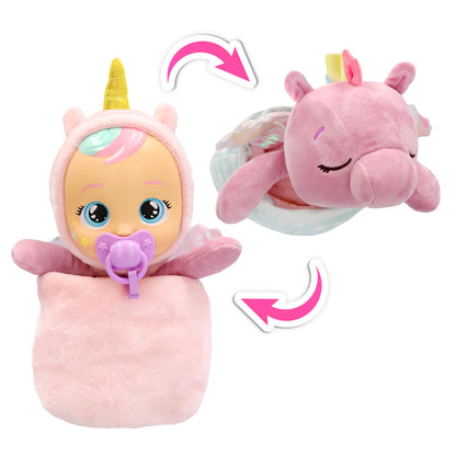 CRY Babies Luna & Poppy Interaktive Puppe Kinderleichtes Einschlafen mit Goodnight Friends Luna und Poppy, mit magischen Lichtern, sanften Babylauten und Schlafliedern. Kinder ab 3 Jahren