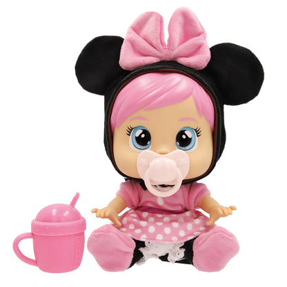Cry Babies Disney Minnie Baby-Puppe Loving Care inspiriert von Minnie Mouse, inklusive 3 Zubehörteilen und weint echte Tränen. Kinder ab 3 Jahren.