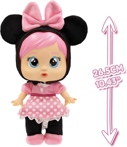 Cry Babies Disney Minnie Baby-Puppe Loving Care inspiriert von Minnie Mouse, inklusive 3 Zubehörteilen und weint echte Tränen. Kinder ab 3 Jahren.