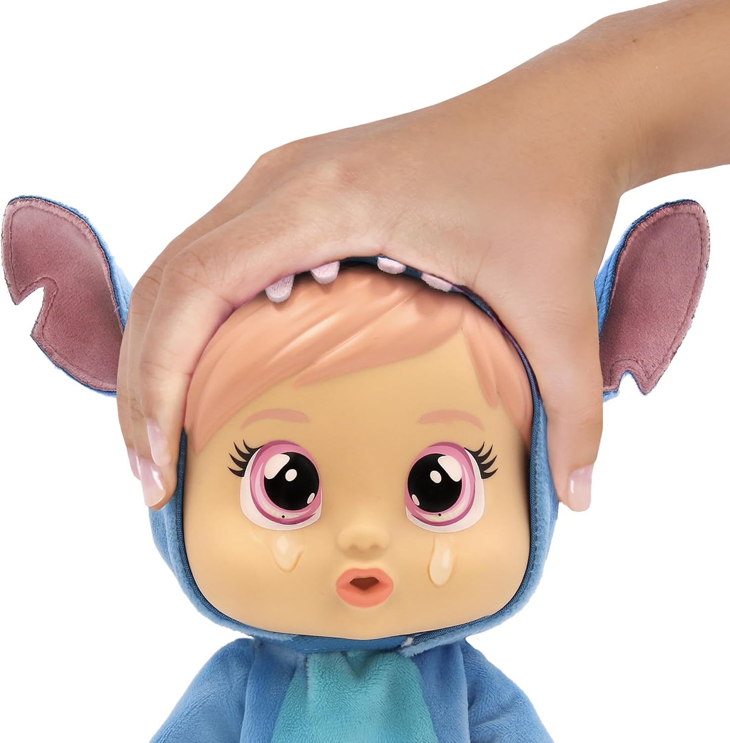 Cry Babies Disney Stitch Baby-Puppe Loving Care inspiriert von Stitch, inklusive 3 Zubehörteilen und weint echte Tränen. Kinder ab 3 Jahren.