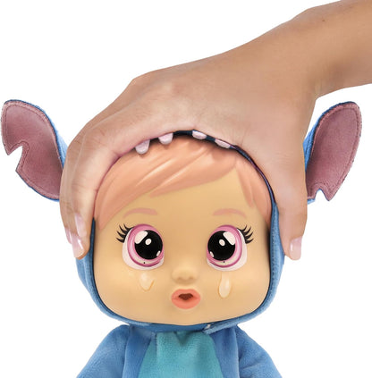 Cry Babies Disney Stitch Baby-Puppe Loving Care inspiriert von Stitch, inklusive 3 Zubehörteilen und weint echte Tränen. Kinder ab 3 Jahren.