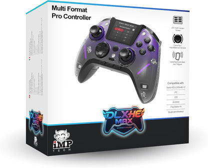DLX HE MAX Wireless/Wired/Bluetooth Controller - Hall Effect/LED Screen/Programmable, Rechargeable, With charging base.